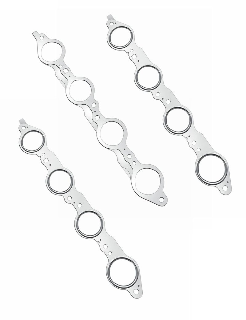 Strongthium LS Multi Layer MLS Header Exhaust Manifold Gasket Set 12617944 12558573 12600530 for GM LS1 LS2 LS3 LS6 LQ4 LQ9 3Pcs - Image 1